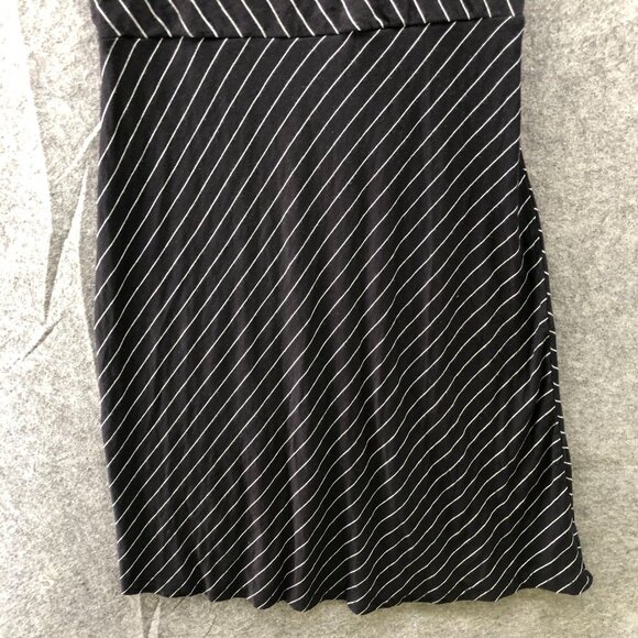 Athleta Santorini Sleeveless Dress S Black White Stripe Knee Length Athletic - Picture 4 of 8